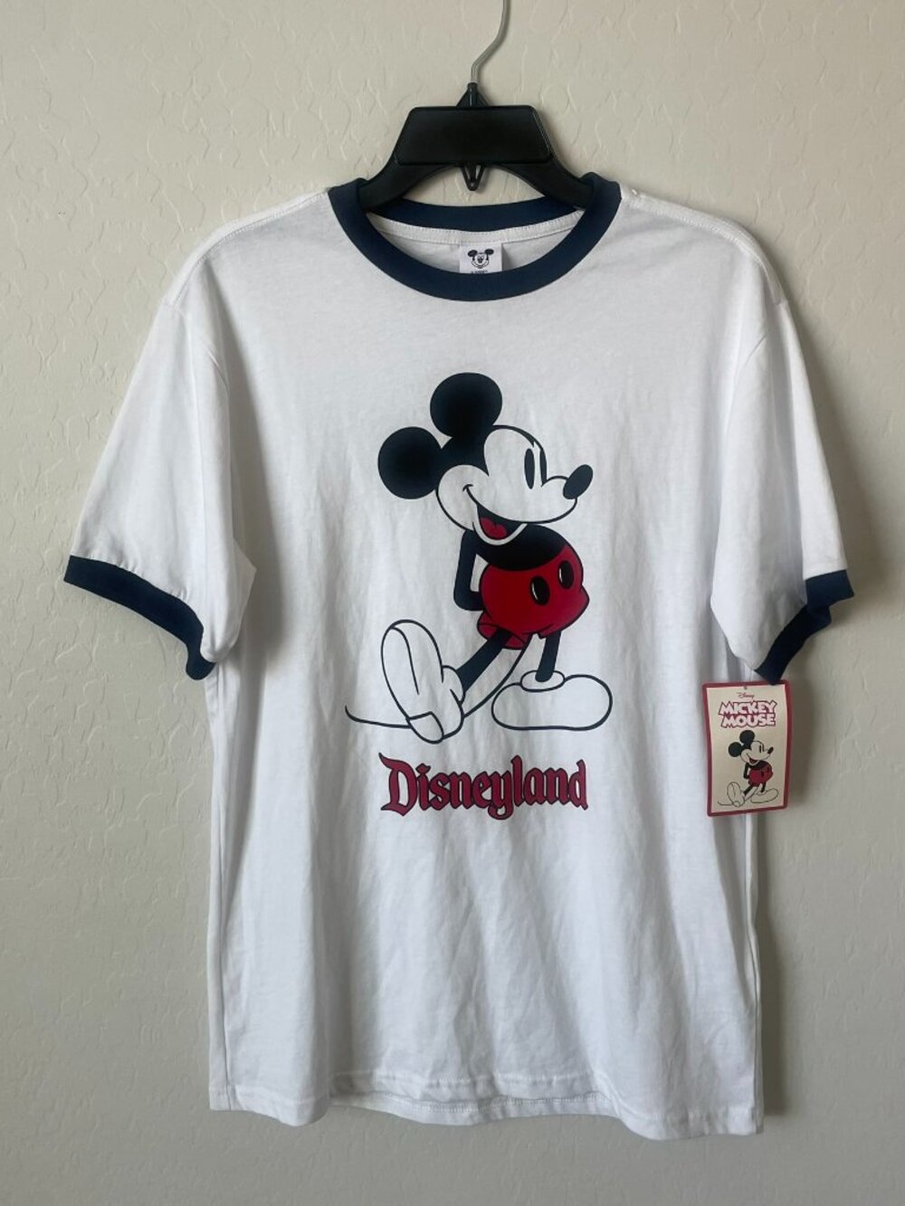 Disney Mickey Mouse Ringer Tee White and Size S (NWT)